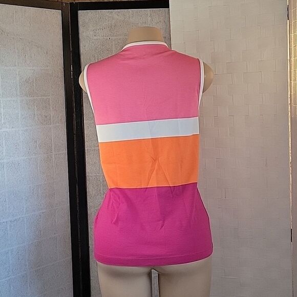 BRAND NEW KIM ROGER  MULTI-COLOR SLEEVELESS WOMEN'S GOLF SHIRT - Picture 5 of 12